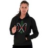 Festive Christmas Candy Cane Joy Hoodie Sweatshirt Women Brisco Brands - 3 of 4
