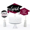 Big Dot of Happiness Maroon 2025 Graduation Party Centerpiece Sticks - Table Toppers - Set of 15 - 4 of 4