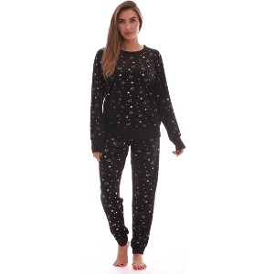 #FollowMe Womens Ultra-Soft Velour Jogger Pajama Set  Relaxing & Stylish Sleepwear - 1 of 4