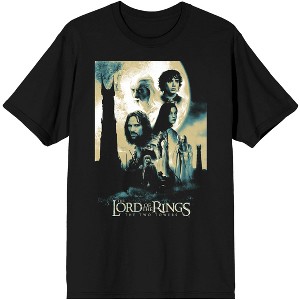 Lord Of The Rings Poster Men's Vintage Black Tee - 1 of 1