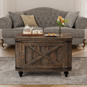 Farmhouse Lift Top Coffee Table With Large Hidden Storage - 1 of 4