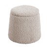 NicBex Round Boucle Fabric Storage Ottoman Bench,Upholstered Storage Ottoman with Removable Lids,Modern Storage Bench for Living Room,Bedroom - 2 of 4