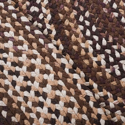 Handwoven Brown and Ivory Cotton Oval Rug 6' x 9'