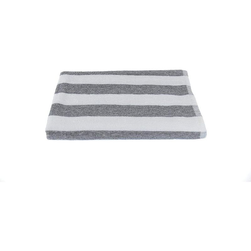 KOVOT Gray Stripe Cabana Beach Towel (Set of 2) 30" W x 60" L | Ring Spun Cotton, 3 of 6