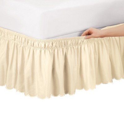 Elastic Bed Wrap Ruffle Bed Skirt