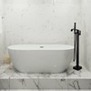 Cobbe Freestanding Floor Standing Bath Faucet Single Handle Tub Filler with Tub Spout and Hand Shower Matte Black - 2 of 4