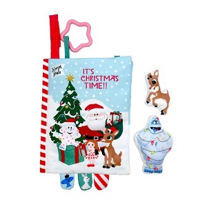 Rudolph the Red-Nosed Reindeer Holiday Deluxe Soft Book with Removable Plush Baby Learning Toys - 3pc - 1 of 4