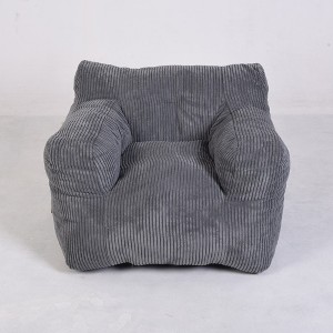 FONTOI Accent Chair Bean Bag Sofa with Tufted Soft Stuffing and Pocket for Living Room or Bedroom, Gray, 17.7"*15.8"*14.6" - 1 of 4