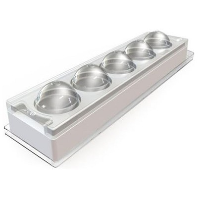 Silikomart Silicone Sphere Mold, Transparent Top with 5 Cavities, Each with Hole Size: Each Cavity 58mm