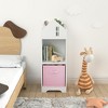GustoWave Kids Dollhouse Bookcase with Storage, Toddler Bookshelf, 2-Tier Storage Display Organizer with 2 Collapsible Fabric Drawers - 2 of 4