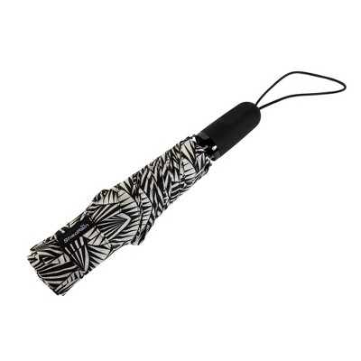 ShedRain Auto Open Auto Close Compact Umbrella - Black/White: Telescoping Shaft, Polyester Shell, Stripe & Geometric Patterns - image 4