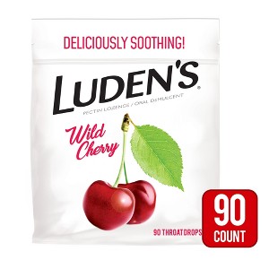 Luden's Soothing Throat Lozenge Drops for Sore & Irritated Throats - Wild Cherry - 1 of 4