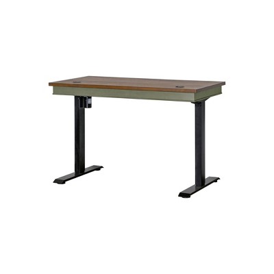 Fairmont Sage Green Adjustable Height Home Office Desk with Drawer