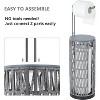 VYNXARIA Freestanding Toilet Paper Holder with Storage,Handmade Woven Toilet Paper Roll Holder Stand,Rattan Sturdy Bathroom Decor Farmhouse,Gray - 4 of 4