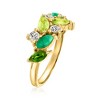 Ross-Simons 1.40 ct. t.w. Multi-Gemstone and .43 ct. t.w. Lab-Grown Diamond Cluster Ring in 18kt Gold Over Sterling - 3 of 4