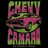 Men's General Motors Retro Pink and Green Chevy Camaro Pull Over Hoodie - image 2 of 4