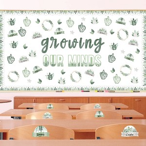 Big Dot of Happiness Eucalyptus Greenery School Bulletin Board Set Classroom Decoration Kit - 1 of 4