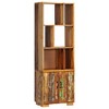 vidaXL Solid Reclaimed Wood Bookshelf with Cabinet and Compartments - 23.6"x13.8"x70.9" Retro Industrial Antique-Style Storage and Display Unit - 2 of 4