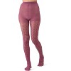 Memoi Women's Textured Cotton Rich Inverted Crochet Fashion Tights - 2 of 4