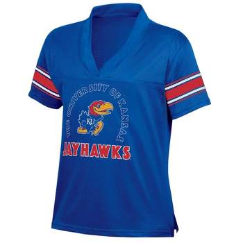 NCAA Kansas Jayhawks Women's Mesh Jersey T-Shirt