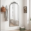 VYNXARIA Full Length Mirrors 58"x24" Arched Antique Silver Ornate Design for Bedroom and Living Room - 4 of 4