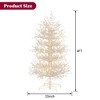4 FT Pre-Lit Aspen Fir Artificial Christmas Tree, Hinged Xmas Tree with 280 Snow-Flocked Branch Tips & 230 Warm White LED Lights for Home & Party - 3 of 4