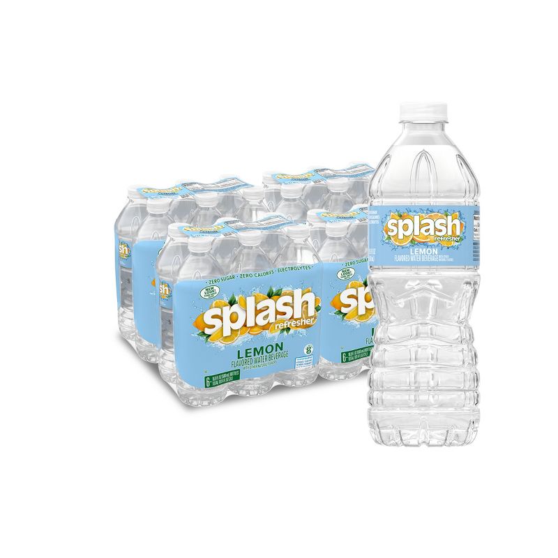 Splash Refresher Lemon Water Beverage - 24pk/0.5L Bottles, 1 of 9
