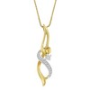 Haus of Brilliance Espira 10K Yellow Gold 1/20 cttw Diamond Accent Swirl Pendant Necklace - 2 of 4