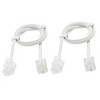 Unique Bargains 2pcs White 6P2C RJ11 to RJ11 Module 50cm Long Telephone Extend Cord - 3 of 4