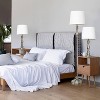 3pc Perennial Morocco Classic Metal Lamp Set - Brushed Steel, White Drum Fabric Shades - Lalia Home: UL Listed, Cotton Shades, 1-Way Switch - 4 of 4