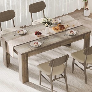 Dining Table for 4-6, Dining Room Table with 1.18" Thickened Tabletop, Rectangular Large Kitchen Dinner Table for Kitchen, Dining Room, Living Room - 1 of 4