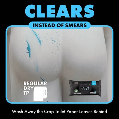 Dude Wipes Fragrance Free On-The-Go Flushable Personal Wipes - 30ct