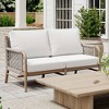 Nathan James Luciano Outdoor Loveseat Linen White - 2 of 4