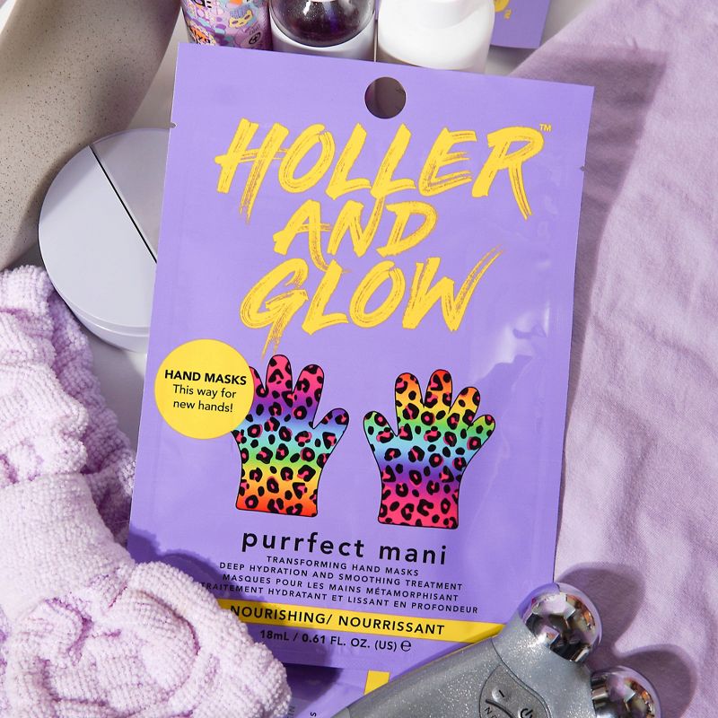 Holler and Glow Purrfect Skin Hand Mask - Rainbow - 0.61 fl oz, 6 of 12