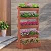 DoCred Vertical Wooden Raised Garden Bed – 4-Tier & 5-Tier Freestanding Planter Stand for Indoor & Outdoor Flowers, Herbs, and Vegetables - 3 of 4