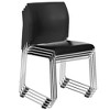 Hampden Furnishings 4pk Jody Collection Vinyl Stack Chair Black: 5-Year Warranty, Polypropylene Upholstery, No Assembly Required - 2 of 4