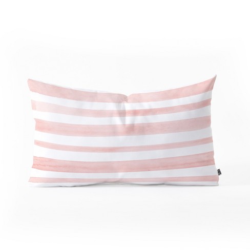 Kelly Haines Stripes Lumbar Throw Pillow Pink Deny Designs