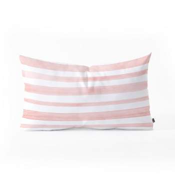 Kelly Haines Stripes Lumbar Throw Pillow Pink - Deny Designs