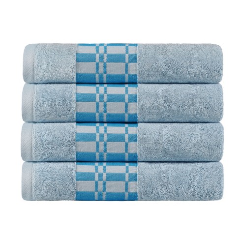 American Soft Linen 6 Piece Towel Set, 100% Cotton Bath Towels For Bathroom,  Sky Blue : Target