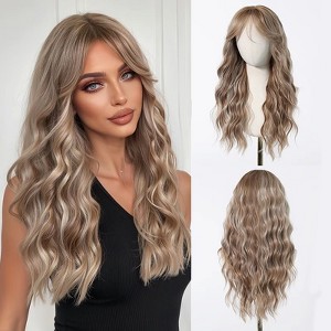 Jessie's Wig Synthetic Wig Long Brown Platinum Highlights Wigs for Women Use Daily Party Cos 24 Inch - 1 of 4