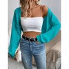 Women's Lightweight Shrug Sweater for Dresses & Tops Long Sleeve Open Front Knit Crop Bolero Cardigan - 4 of 4