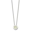 Chisel Stainless Steel Cubic Zirconia August Birthstone Circle Pendant on a 20" Multi-Link Chain Necklace - 3 of 4