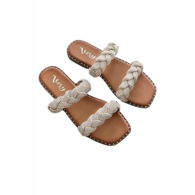 Women's Wo's Twisty Rhinestone Braided Sandals - Very G