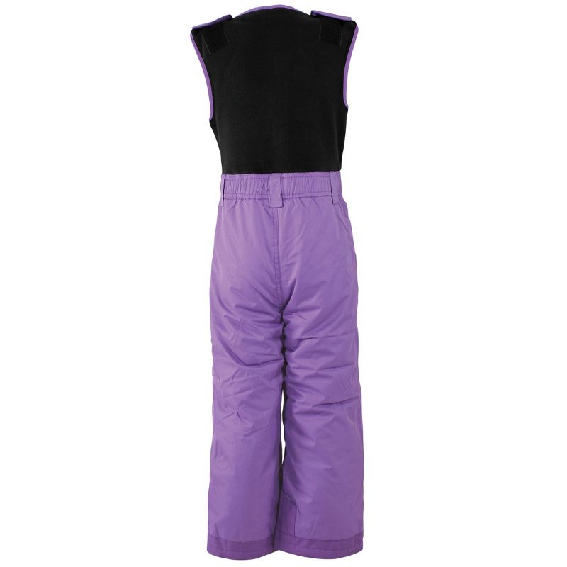 Hudson Baby Unisex Snow Bib Overalls with Fleece Top, Purple, 3 of 5
