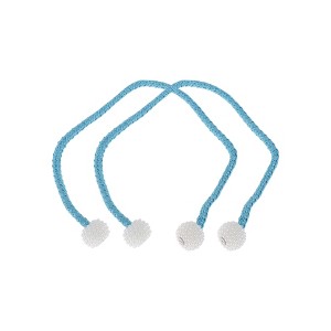 Unique Bargains Magnetic Buckle Small Faux Pearl Curtain Tie Polyester Rare Earth Magnet 2 Pcs - 1 of 4