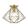 Livex Lighting Geometric 1 - Light Flush Mount in  Antique Brass - 2 of 4