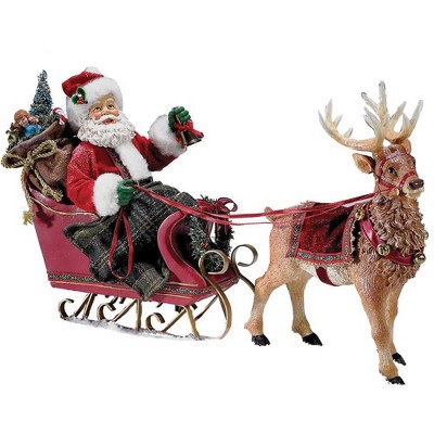 Kurt Adler 10" Santa in Sleigh with Deer
