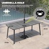 Pellebant Outdoor Dining Table Durable WPC Tabletop Aluminum Frame Patio Dining Table for Backyards Poolside Gardens - 2 of 4