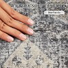 Washable Runner Rug Non Slip Floor Carpet, Low Pile Distressed Kitchen Rug, Non-Shedding Faux Wool Soft Rug, Vintage Printed Rug - 4 of 4