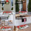 TackView Christmas Area Rug, Red Green Snowflake Tree Rugs Washable Throw Runner Rugs Carpet for for Living Room Kitchen - 4 of 4